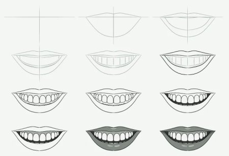 Улыбка эскиз