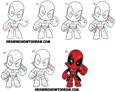 Легкий рисунок Дэдпула