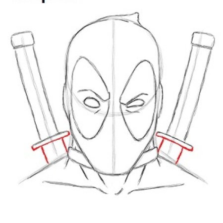 Дэдпул картинки для срисовки легкие