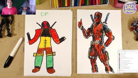 Дэдпул объемная поделка