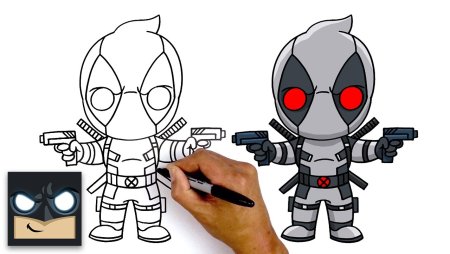 Рисунок который рисовал Дэдпул