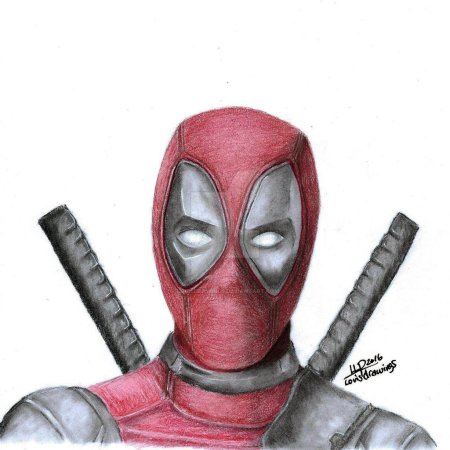 Рисуется Дэдпул