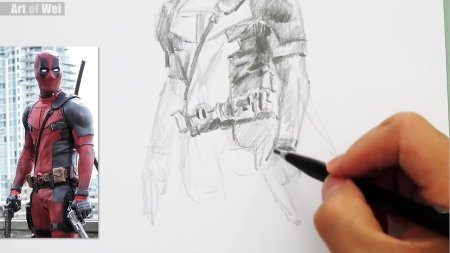 Дэдпул карандашом