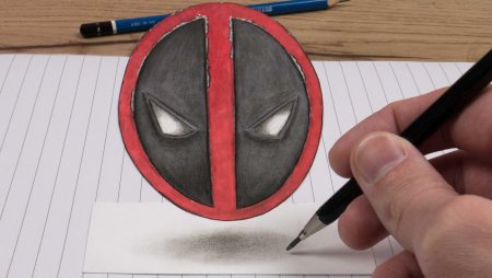 Дэдпул срисовать