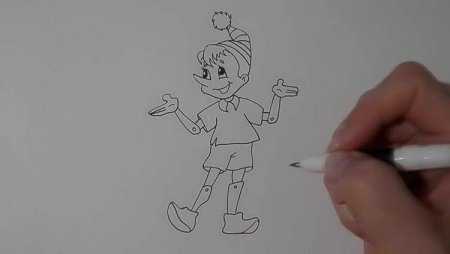 Чиполлино рисунок пошагово