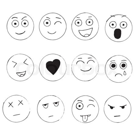 Смайлы лёгкие для рисования