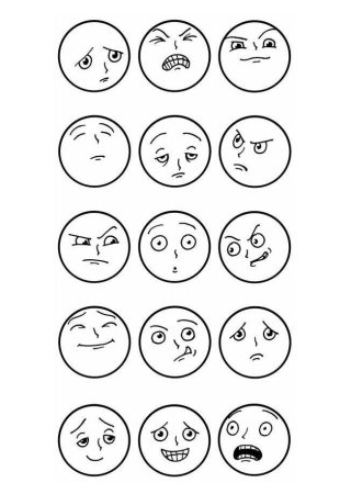 Смайл черно белый