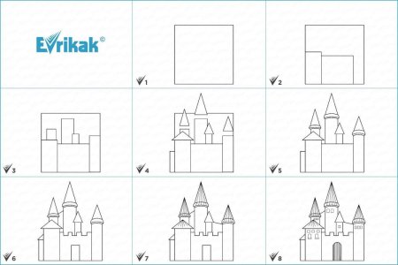 Поэтапное рисование церкви для детей