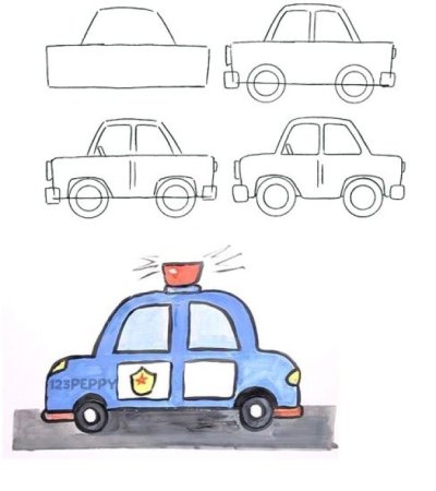 Рисуем автобус в старшей группе