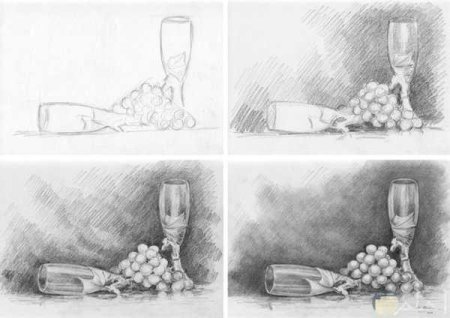 Натюрморт карандашом поэтапно
