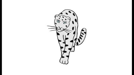 Снежный Барс рисунок легкий