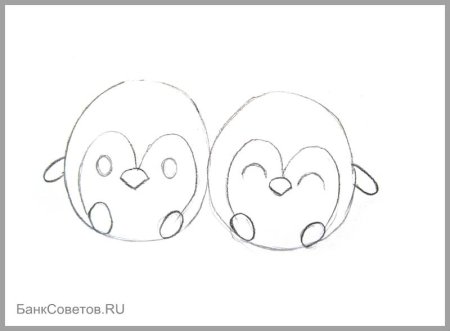 Рисование пингвина в подготовительной