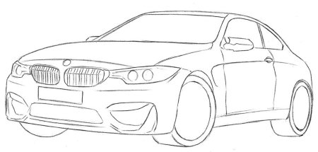 Красиво нарисовать машину карандашом m5 e60
