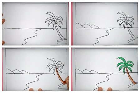 Поэтапное рисование моря