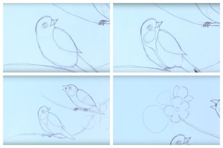 Рисунки по этапно пейзаж