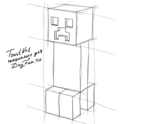 Рисунок майнкрафт карандашом