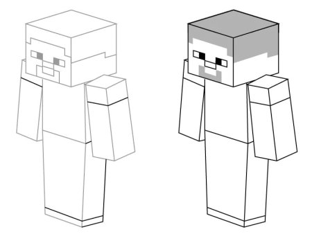 Как нарисовать КРИПЕРА пошагово