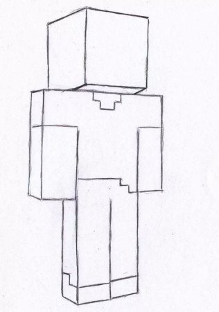 Майнкрафт рисунок пошагово