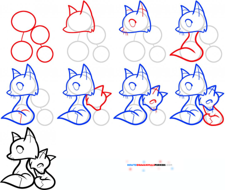 Поэтапное рисование для детей