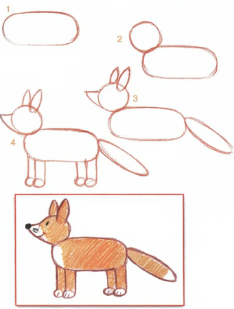 Фенек Фокс рисунок сбоку