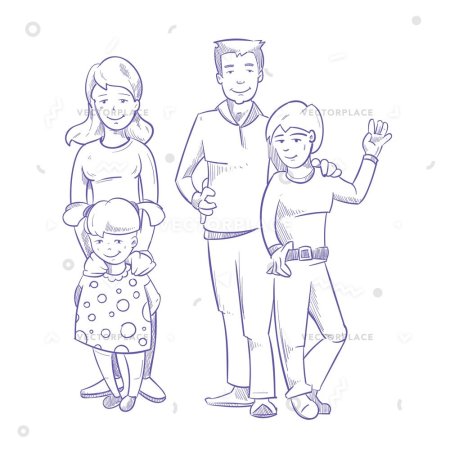 Семья рисунок карандашом