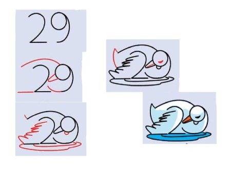 Рисование из цифр для детей