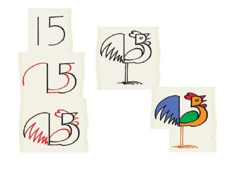 Рисунки из цифр для детей поэтапно