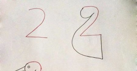 Простые рисунки из цифр для детей