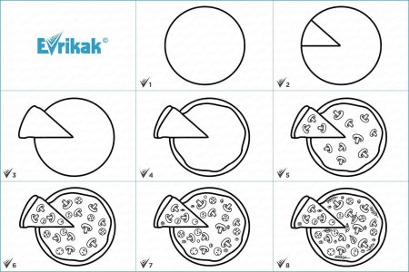 Поэтапное рисование еды