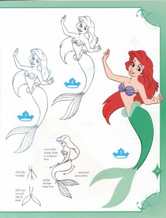 Русалка рисунок для детей лёгкие