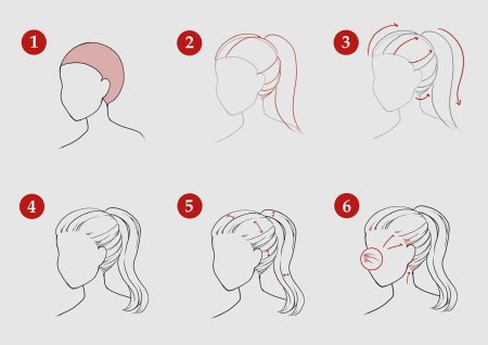 Рисовать волосы схема