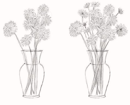 Ваза с цветами поэтапное рисование для детей