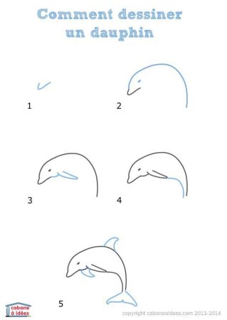 Дельфин рисунок