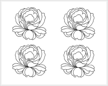 Жостовский орнамент в полосе