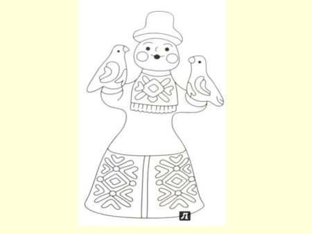 Каргопольская глиняная игрушка Полкан раскраска