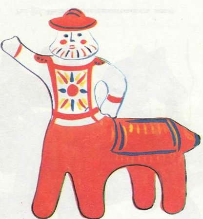 Олешек Дымковская игрушка раскраска