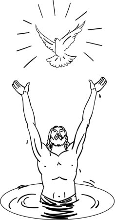 Раскраски крещение Господне для детей