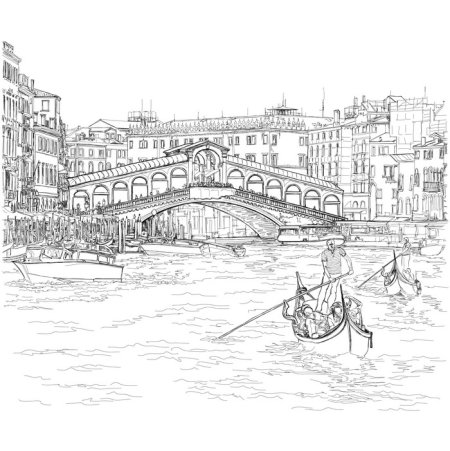 Венеция раскраска
