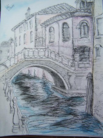 Венеция рисунок карандашом