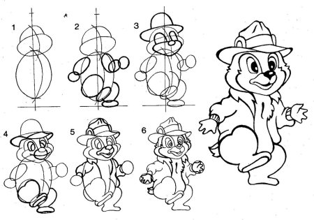 Схемы рисования Диснеевских персонажей