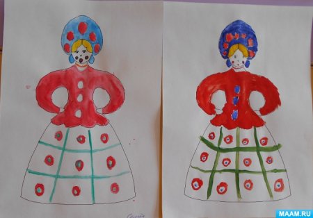 Этапы рисования дымковского коня