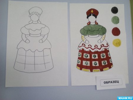 Дымковская игрушка рисунок поэтапно