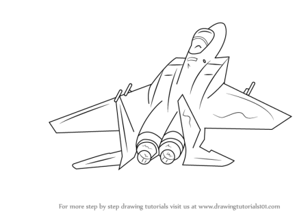 Поэтапное рисование самолета