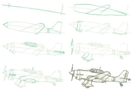 Самолет рисунок