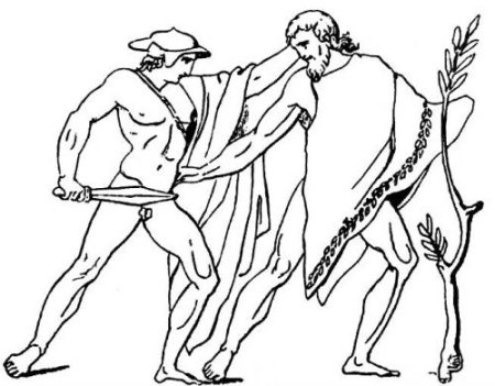 Рисунок о ТЕСЕ И Минотавре