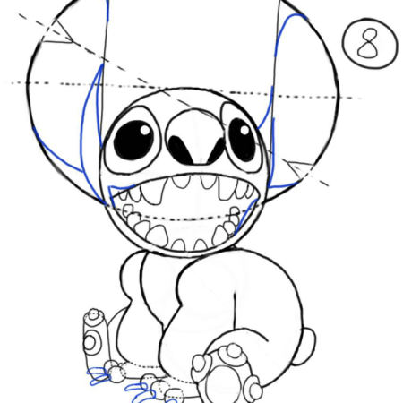 Стич рисунок поэтапно