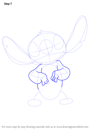 Поэтапный рисунок Стича