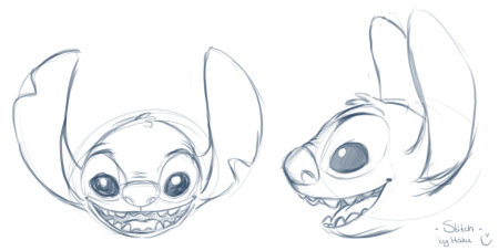 Стич карандашом для срисовки легко