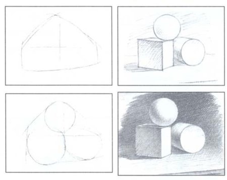 Этапы компоновки натюрморта