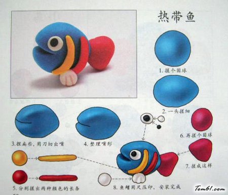 Рыбка из пластилина пошагово